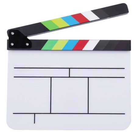 Filmes csapó, csapó tábla fehér, whiteboard markerrel írható, törölhető