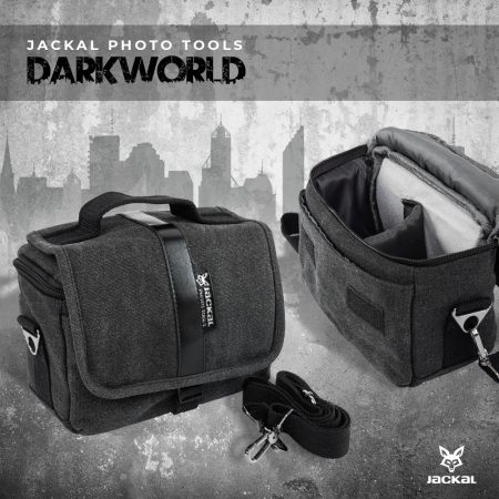 Jackal DarkWorld fotós, fényképező táska fekete-sötétszürke színben