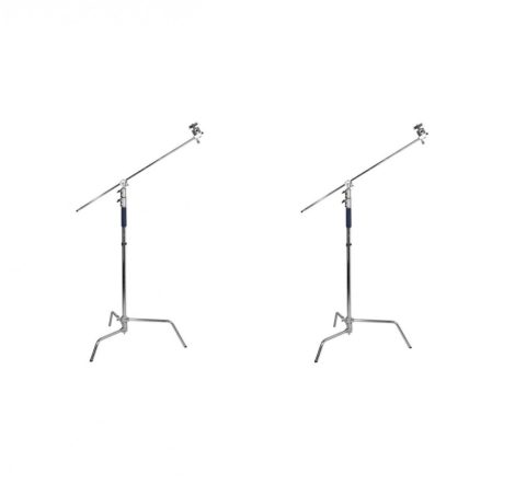 C-stand boom állvány 3m + 1.5m rozsdamentes acélból - 2db