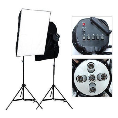 Quatro softbox szett, 8x7200 lumen